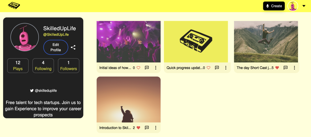 SkilledUp Life Profile on Shortcast