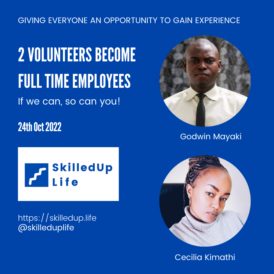 Two Volunteers become Employees today